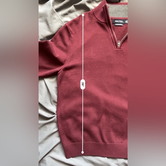 Large Nautica maroon long sleeve sweater - Picture 5 of 6